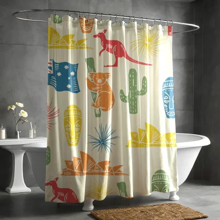 Australian Adventure Fiesta Shower Curtain 1