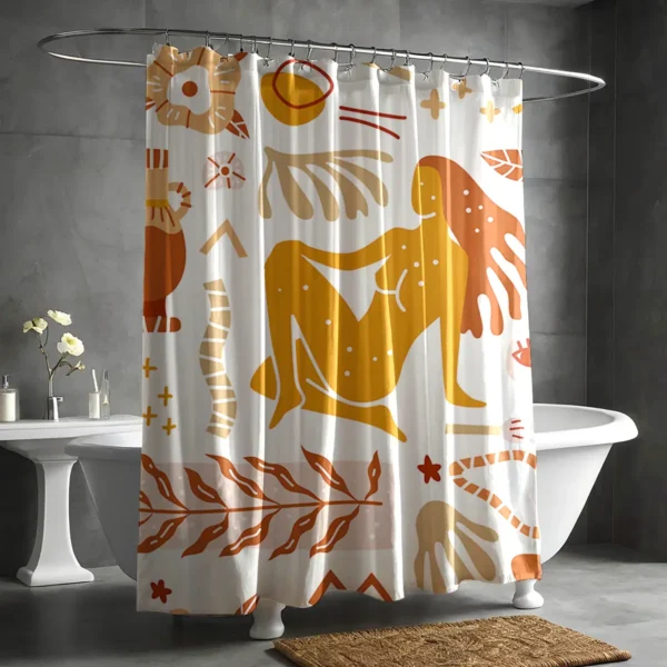 Earthy Nude Matisse Shower Curtain